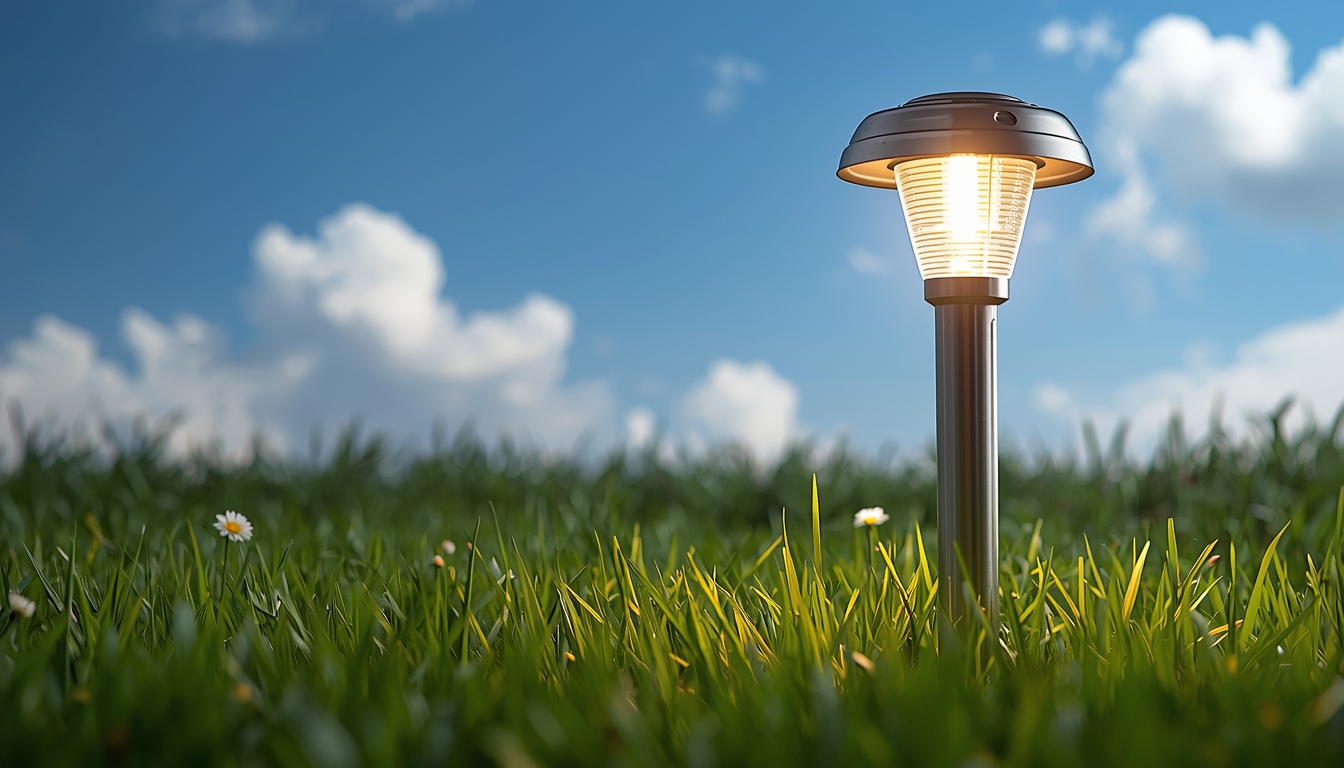 Aurinkokäyttöinen puutarhavalaisin LED-tekniikalla