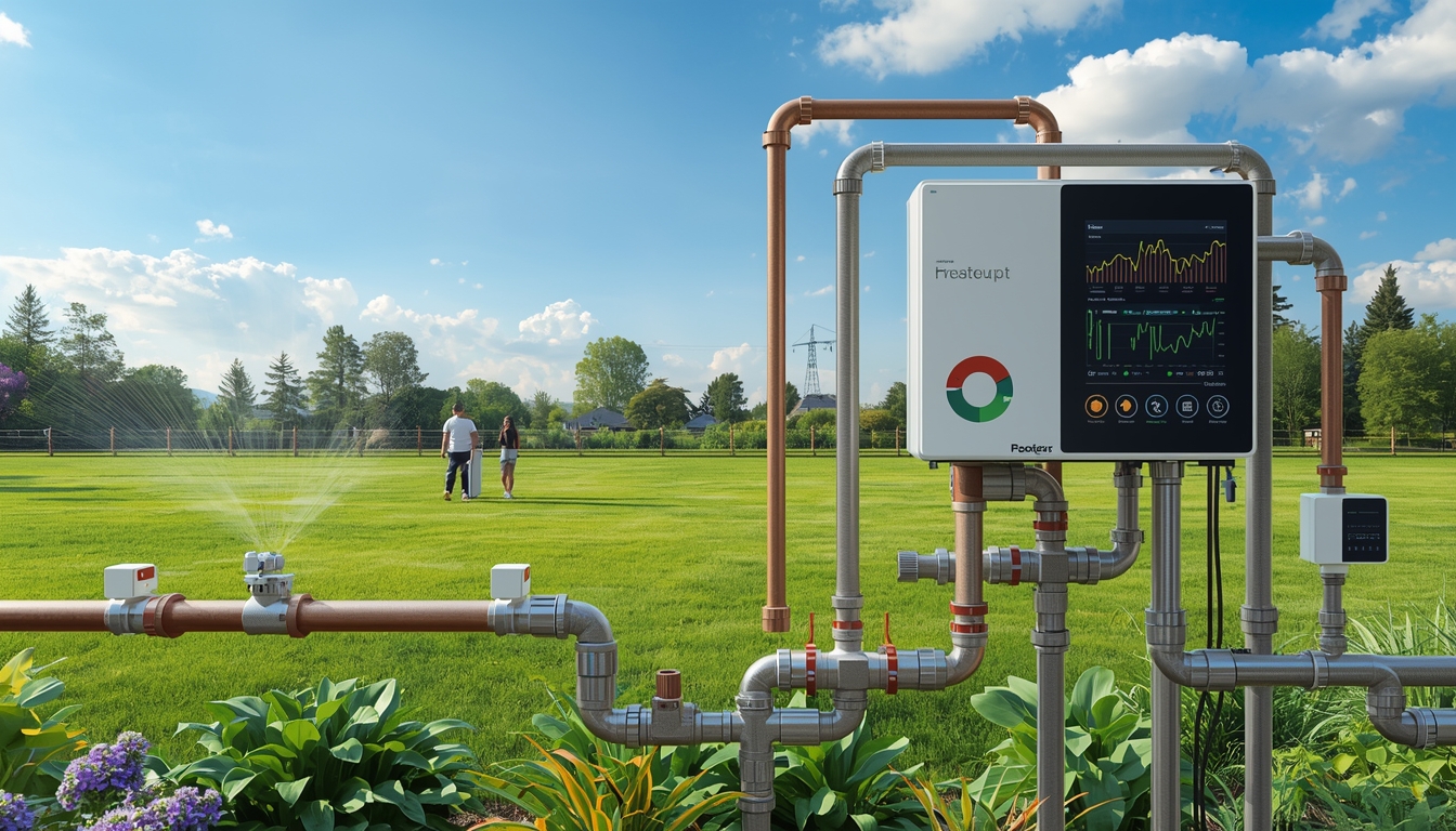 Älykäs kastelujärjestelmä automaattisella ohjauksella